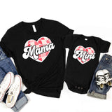 Mama Mini Heart T-Shirt, Mom Baby Matching Tees, Mommy And Me Shirts
