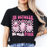 In October We Wear Pink Shirt, Halloween Breast Cancer Awareness Shirt