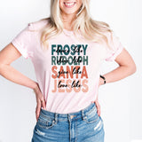 Dance Like Frosty, Shine Like Rudolf, Give Like Santa, Love Like Jesus T-shirt