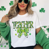 Teacher St. Patrick Coquette Shirt, Lucky Teacher Shirt, Shamrock Shirt