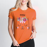 Floral Meow Cat Shirt, Kitten Mommy Tee, Cat Mama T-Shirt, Cat Lover Shirts