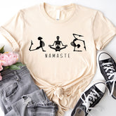 Yoga T-Shirt, Namaste Shirt, Yoga Poses Tee, Skeleton Shirt, Pilates Shirt, Yogi Shirt