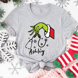 Custom Christmas Nursing Shirt, Nursing School Xmas T-Shirt
