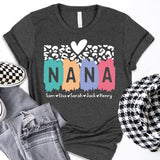 Nana Shirt With Grandkids Names, Custom Grandma Shirt, Personalized Nana T-Shirt