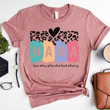 Nana Shirt With Grandkids Names, Custom Grandma Shirt, Personalized Nana T-Shirt