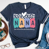 Nana Shirt With Grandkids Names, Custom Grandma Shirt, Personalized Nana T-Shirt