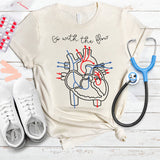 Go With The Flow Shirt, Cardiology Sonographer Shirt