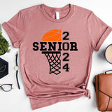 Basketball Senior 2024 Shirt, School Team Basketball Shirt, Basketball 2024 Shirt, Basketball Player Shirt