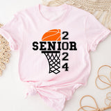 Basketball Senior 2024 Shirt, School Team Basketball Shirt, Basketball 2024 Shirt, Basketball Player Shirt
