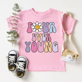 Four Ever Young T-Shirt, 4th Birthday Shirt, 4 Years Old Tee, Kids Birthday Party Shirt