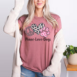 Peace Love Dogs Shirt, Dog Mama Shirt, Dog Lover Shirt