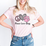 Peace Love Dogs Shirt, Dog Mama Shirt, Dog Lover Shirt