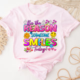 Be The Reason Someone Smiles Today Shirt, Motivational Tees