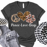 Peace Love Dogs Shirt, Dog Mama Shirt, Dog Mom Tee