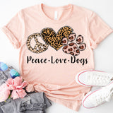 Peace Love Dogs Shirt, Dog Mama Shirt, Dog Mom Tee