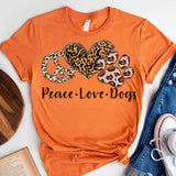 Peace Love Dogs Shirt, Dog Mama Shirt, Dog Mom Tee
