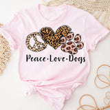 Peace Love Dogs Shirt, Dog Mama Shirt, Dog Mom Tee