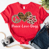 Peace Love Dogs Shirt, Dog Mama Shirt, Dog Mom Tee