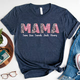 Personalized Mama Shirt, Custom Mom Shirt, Kids Names Mom Shirt, Shirt For Mom