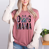 Leopard Dog Mama Shirt, Dog Mom Tee, Dog Lover Shirts