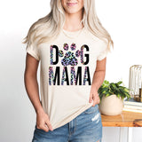 Leopard Dog Mama Shirt, Dog Mom Tee, Dog Lover Shirts