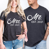Mr and Mrs Shirt, Bride and Groom Shirts, Bridal Party Shirts