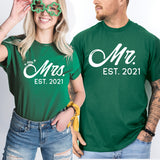 Mr and Mrs Shirt, Bride and Groom Shirts, Bridal Party Shirts