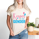 Keeper Of The Gender T-Shirt, Girl or Boy Shirt, Pregnacy Announcement Tee