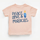 Peace Love Miracles Shirt, Happy Hanukkah Shirt