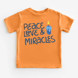 Peace Love Miracles Shirt, Happy Hanukkah Shirt