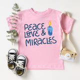 Peace Love Miracles Shirt, Happy Hanukkah Shirt