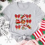 Coquette Christmas Bow Shirt, Santa Coquette Xmas Shirt, Red Bow Xmas Shirt