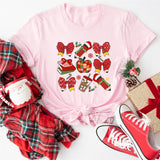 Coquette Christmas Bow Shirt, Santa Coquette Xmas Shirt, Red Bow Xmas Shirt