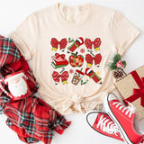 Coquette Christmas Bow Shirt, Santa Coquette Xmas Shirt, Red Bow Xmas Shirt