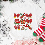Coquette Christmas Bow Shirt, Santa Coquette Xmas Shirt, Red Bow Xmas Shirt