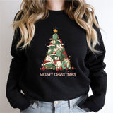 Meowy Christmas Shirt, Cat Tree Christmas T-Shirt