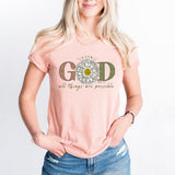 With God All Things Are Possible Shirt, Sunflower Shirt, Matthew 19:26 Shirt