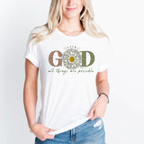 With God All Things Are Possible Shirt, Sunflower Shirt, Matthew 19:26 Shirt