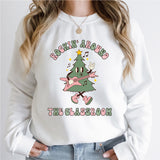 Rockin Around the Classroom Sweatshirt, Teacher Christmas Shirt, Retro Xmas Tee