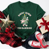 Rockin Around the Classroom Sweatshirt, Teacher Christmas Shirt, Retro Xmas Tee