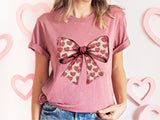 Valentine Day Heart Coquette Bow Shirt, Retro Valentine Day Bow Sweatshirt, Heart Bow Shirt