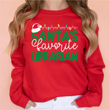 Santa's Favorite Librarian Shirt, Librarian Christmas Shirt, Librarian Claus Tee