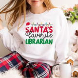 Santa's Favorite Librarian Shirt, Librarian Christmas Shirt, Librarian Claus Tee