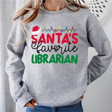 Santa's Favorite Librarian Shirt, Librarian Christmas Shirt, Librarian Claus Tee