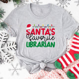 Santa's Favorite Librarian Shirt, Librarian Christmas Shirt, Librarian Claus Tee