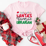 Santa's Favorite Librarian Shirt, Librarian Christmas Shirt, Librarian Claus Tee