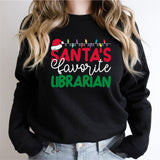 Santa's Favorite Librarian Shirt, Librarian Christmas Shirt, Librarian Claus Tee