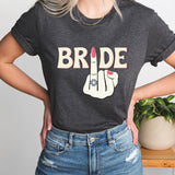 Bride Finger Bachelorette Party Shirt, Funny Bride Shirt
