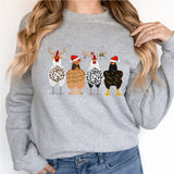Christmas Chicken Sweatshirt, Merry Chickmas Shirt, Chicken Lover Shirt