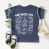 God Says I Am Construction Shirt, Bible Verse T-Shirt